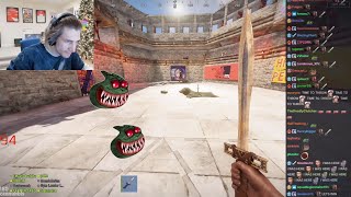 xQc fights for glory in front of 100k live spectators | OTV RP Rust Server (with chat)