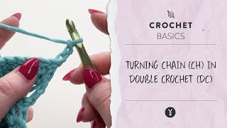 Turning Chain (ch) in Double Crochet (dc)