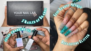 Your Nail Lab x Nailed By BRANDI Box! XXL Reflective GLITTER Nails!