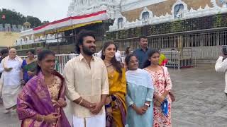 KiranAbbavaram And Rahasya Gorak Visited Tirumala With Their Family