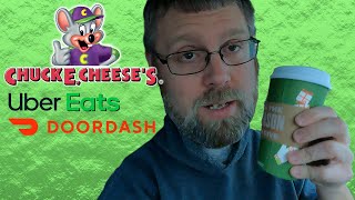 Delivering Chuck E Cheese's Pizza - Wednesday Night Dash with DoorDash and Uber Eats