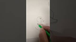 how to draw  "s " small Dak 🐥#viral #youtubeshorts #drawing #shorts #painting