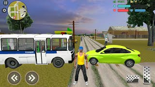 Bus Driving In Small Village - City Gangster Driver Simulator #24 - Android Gameplay