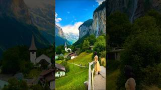 Walking in a fairytale!!!😻🌸🫧 #switzerland #lauterbrunnen #alps #grindelwald #swiss #travel #vlog