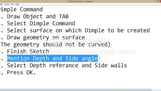 Dimple and Louver Command in Unigraphics Sheet Metal