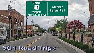 ⁴ᴷ Road Trip #955 - US-11 N - Virginia Mile 137-142 - Glenvar/Salem Part 1