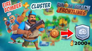 CLUSTER and FIRE BOMBER GAMEPLAY | BOOM BEACH FRONTLINES