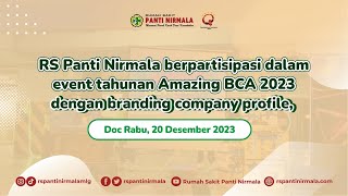 RS Panti Nirmala berpartisipasi dalam event tahunan Amazing BCA 2023 dengan branding company profile