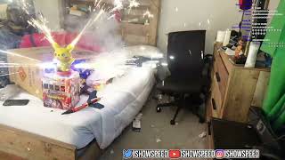 ISHOWSPEED LIGHTS UP FIREWORK INSIDE HIS HOUSE