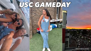 GAMEDAY VLOG | usc vs. mississippi st, back at college, reuniting w/ friends + granny’s birthday!