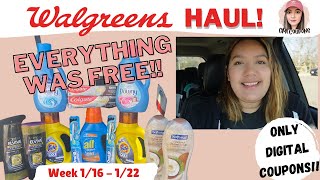 WALGREENS HAUL - ALL DIGITAL DEALS || FREE DETERGENT!! (1/16-1/22)