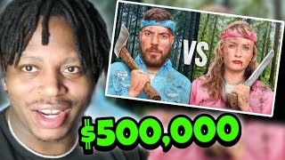 HOW IS HE SO RICH | Reacting To: Men Vs Women Survive The Wilderness For $500 000