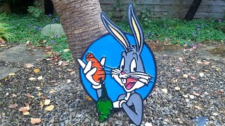 Bugs Bunny routed out on recycled pine and inlayed with resin..router project..