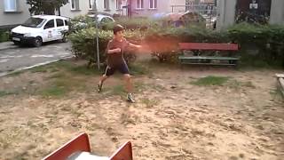 Adam i Deni parkour 2014 trening polish