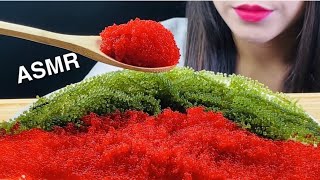 ASMR SEA GRAPES RED TOBIKO SEA FOODS 바다포도 날치알 먹방Telur ikan terbang Trứng cá bay ไข่ปลาบิน