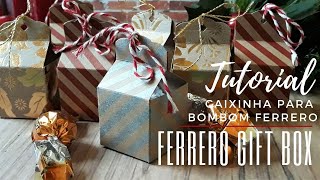 Caixa de Ferrero | Detalhe Para Mesa de Natal | Ferrero Rocher gift Box tutorial | Easy Paper Craft