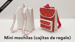 Tutorial: Mini mochilas (cajitas de regalo) 🎒 Ideal para San Valentín o para la vuelta al cole 🎁