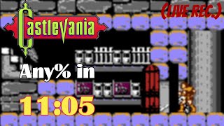 (Former WR) Castlevania Any% Speedrun in 11:05.717 (New Scroll Glitch) [Live Recording]