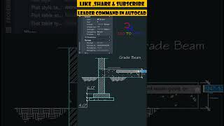 Leader in AutoCAD #shorts #autocad