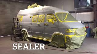 SHE’s HUGE! 1994 Dodge Ram Extended Conversion Camper Van all over paint job!