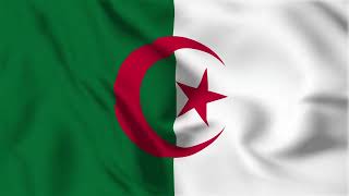 Waving Flag Loop. National Flag of Algeria | 4K Quality