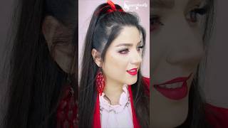 بروز ترین مکاپ قرمز :مکاپ قرمز خفن با رژ زیبا #makeuptutorial #makeuplover #shorts #shortsvideo