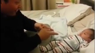 Papá desafía a su Bebé a Bailar