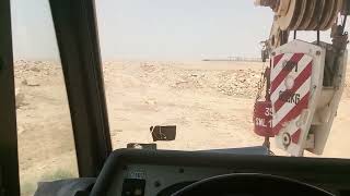 Driving My Terex AC160-2          Desert Rough Road/ Rocky Desert. New jobSite .