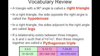 8 1 Pythagorean Theorem