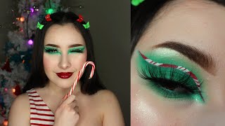 Candy Cane Liner Crease | Christmas Makeup