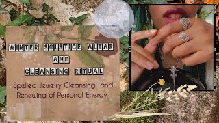 Winter Solstice Altar and Cleansing Ritual With Jewelry Symbolism