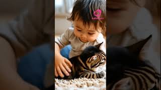 Kid with pet #babyshorts #babygirll #baby #babyplayground