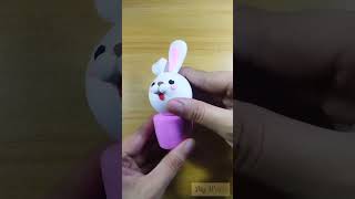 Cute Bunny Clay Art | Diy Works #shorts #clayart #youtubeshorts