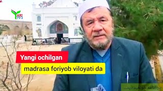 Yan'gi ochilgan madrasa foriyob viloyati daافتتاح شدن مدرسه بابا ولی در ولایت فاریاب