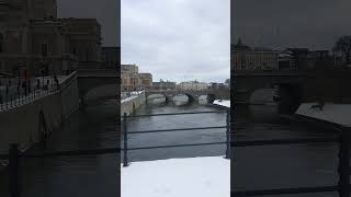 beautiful Stockholm #snow #sweden #stockholm #youtubeshorts #shorts