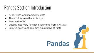 Pandas Section Intro (Deep Learning Prerequisites: The Numpy Stack in Python V2)
