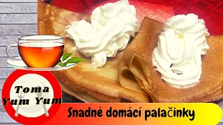 Домашние тонкие блины! Snadné domácí palačinky! Selbstgemachte Pfannkuchen!