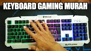 Review Professional Gaming Keyboard Murah Semi Mechanical K9D Rexus | 3 Colors LED Mode