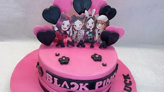 #blackpink#blackpinkcake.                                            Amazing black pink cake