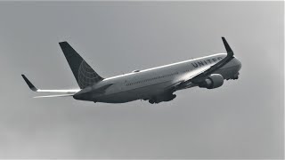 United Airlines Boeing 767-300 N684UA takeoff at Zurich Airport