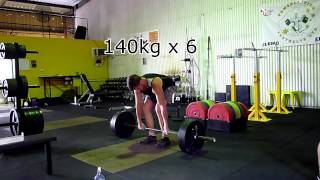 170kg Deadlift PR - 140kg x 6 - 28th May 2015 - @ 83kg Bodyweight