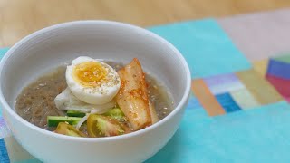 【超ラクチン】暑い夏にぴったり！たった1つの工夫で香り豊かなさっぱり冷麺が作れる(물냉면)