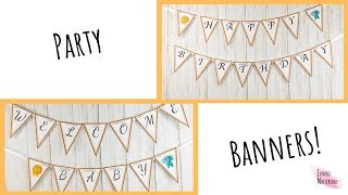 How to Make a Party Banner - FREE Printable (Tutorial)