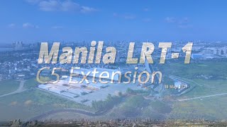 Manila LRT 1 C5 Extension under construction