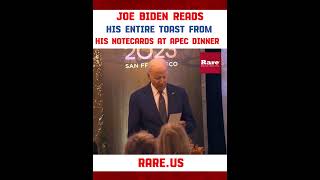 Joe Biden reads entire toast from his notecards at APEC dinner…