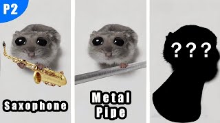 Sad Hamster plays different instruments