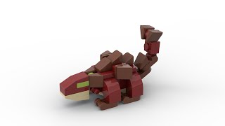 MOC LEGO Ankylosaurus speed build in 4K