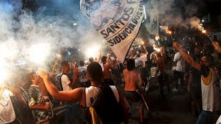 Football supporters CRAZY ATMOSPHERE | SANTOS FC in Brazil