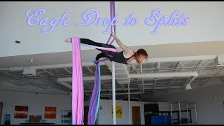 Aerial Silks Tutorial: Eagle Drop to Split