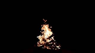 Nocturnal Blaze: Bonfire's Warmth Illuminating the Night 🌙🔥